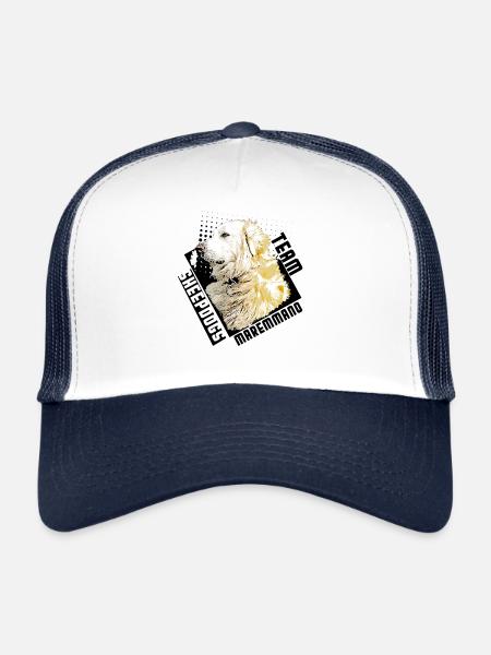 Team Maremmano Sheepdog Pastore Abruzzese Dog - Trucker Cap - white/navy - Front