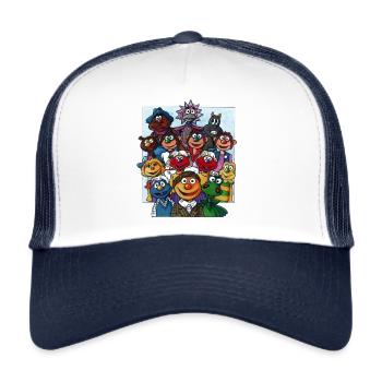 Das Runddorf von HALLO SPENCER - Trucker Cap - Weiß/Navy - Vorne