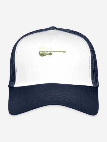 Tee shirt Nature Design Tee shirt - Casquette trucker  - blanc/marine - Devant