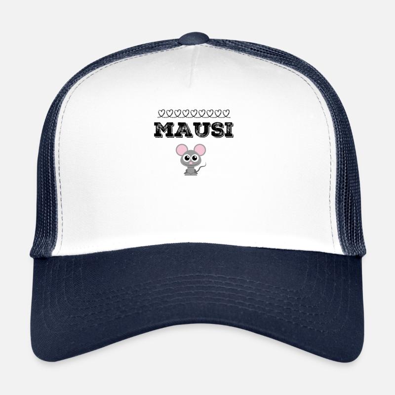 Mausi Maus Mäuschen - Trucker Cap - Weiß/Navy