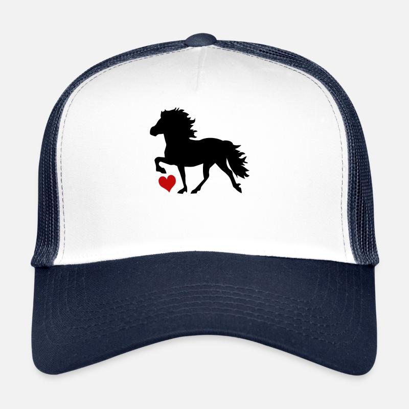 Islandpferd - Trucker Cap - Weiß/Navy