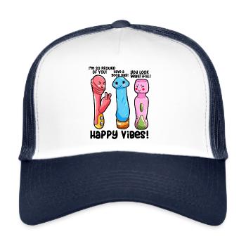 Vibrator Dildo Masturbation Good Vibes - Trucker Cap - white/navy - Front