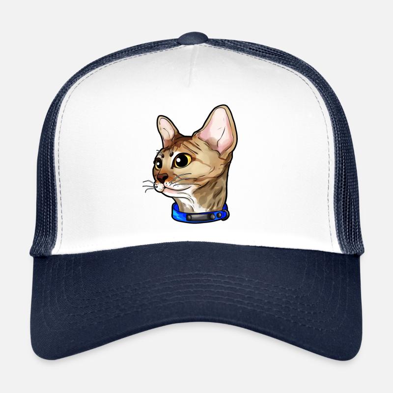 Devon Rex Chat Visage de Chat Amour Casquette trucker 