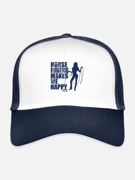 Cavalier - Casquette trucker  - blanc/marine - Devant