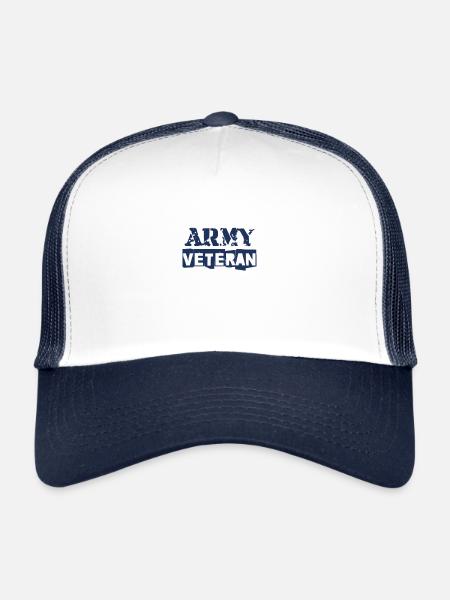 Vétéran vétéran vétéran - Casquette trucker  - blanc/marine - Devant