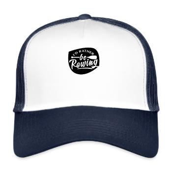 Rudern Rudern Rudern Rudern - Trucker Cap - Weiß/Navy - Vorne