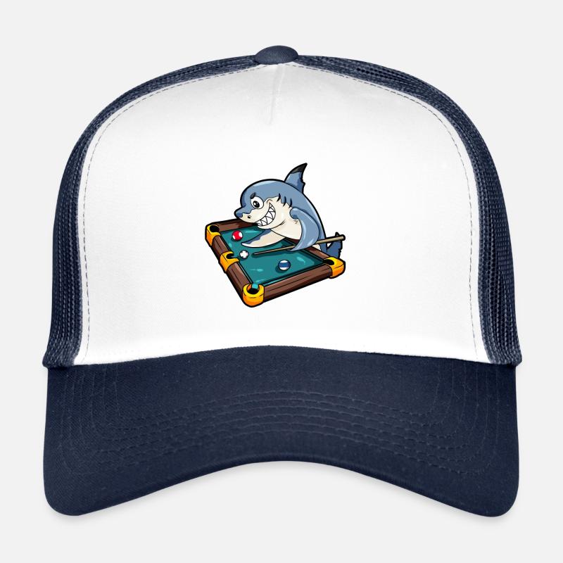 Hai der Billiard spielt Snooker Kö Pool Queue Trucker Cap