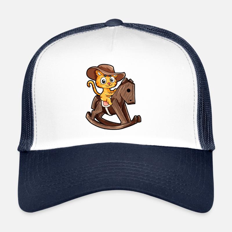 Holz Pferd Schaukelpferd Katze Kätzchen Geschenk Trucker Cap