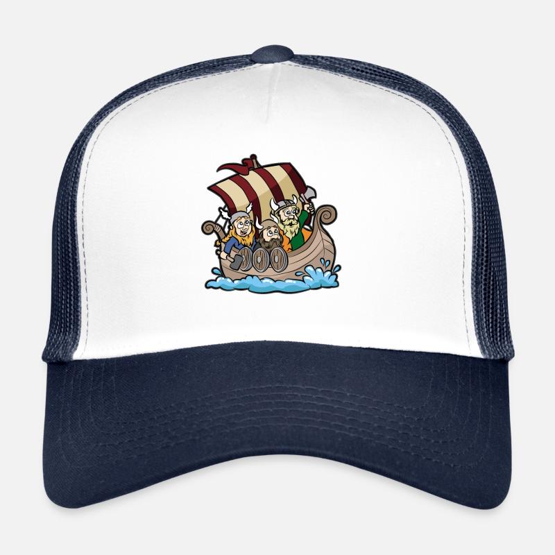 Vikings sur un bateau viking cadeau de bateau Casquette trucker 
