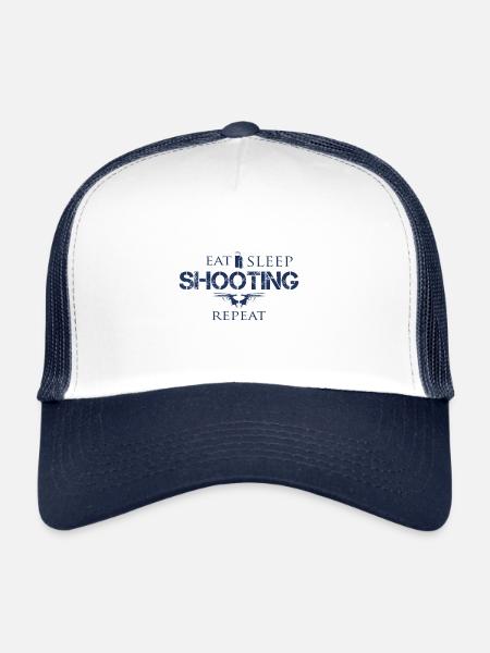 Tir sportif - Casquette trucker  - blanc/marine - Devant
