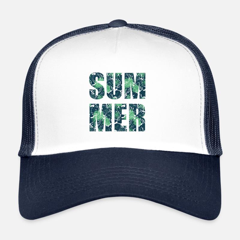 été - Casquette trucker  - blanc/marine