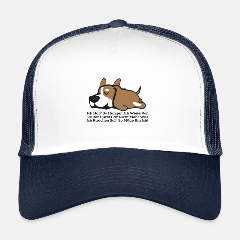 Lustige Sprüche Hunde Geschenk Shirt - Trucker Cap - Weiß/Navy