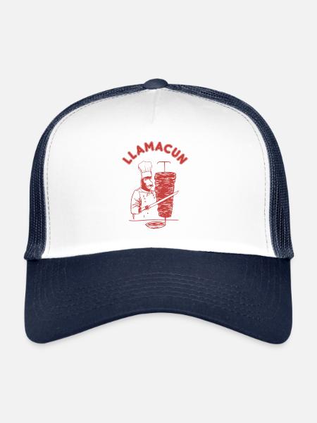 Doner kebab llama - Trucker Cap - white/navy - Front