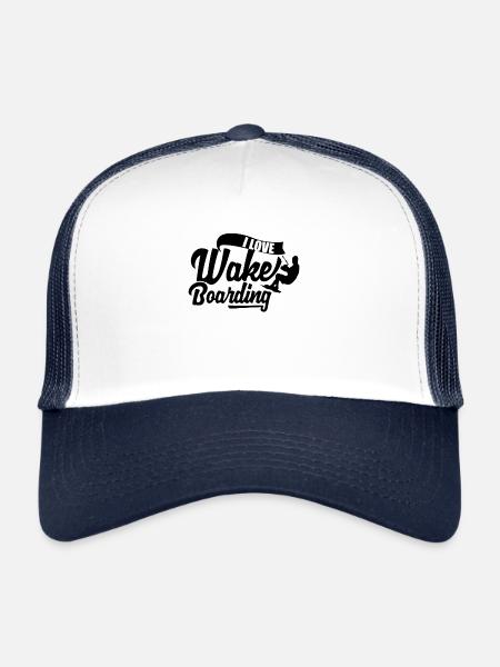 Wakeboard Wakeboard Wakeboard Wakeboard - Casquette trucker  - blanc/marine - Devant