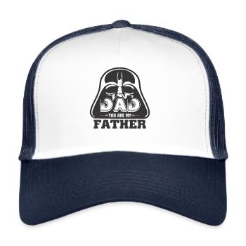 Papa tu es mon père, bonne fête des pères 2019 - Casquette trucker  - blanc/marine - Devant