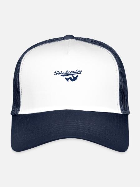 Wakeboard Wakeboard Wakeboard Wakeboard - Casquette trucker  - blanc/marine - Devant