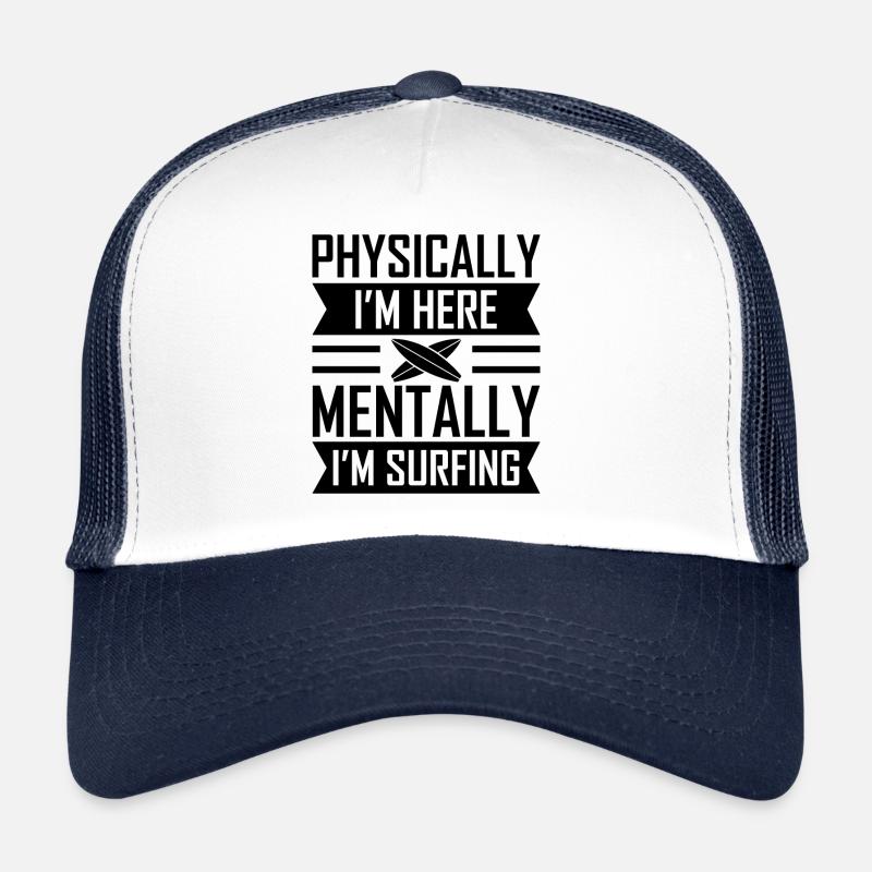 Surfing - Trucker Cap - Weiß/Navy