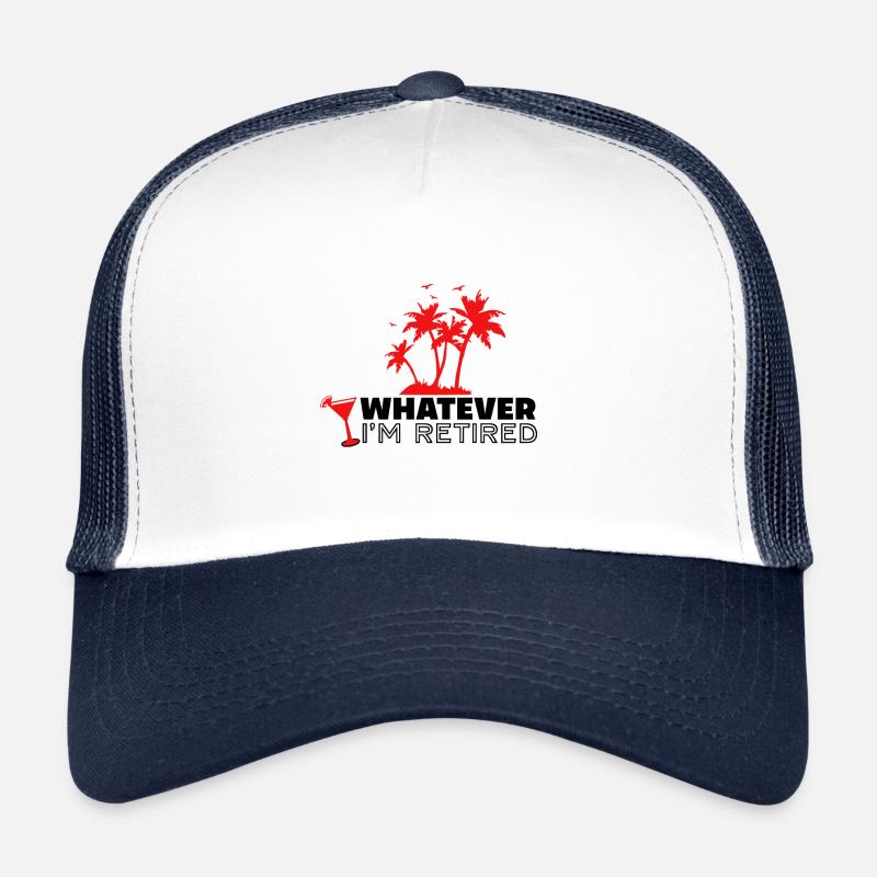 Whatever I'm Retired - Trucker cap - hvid/marineblå