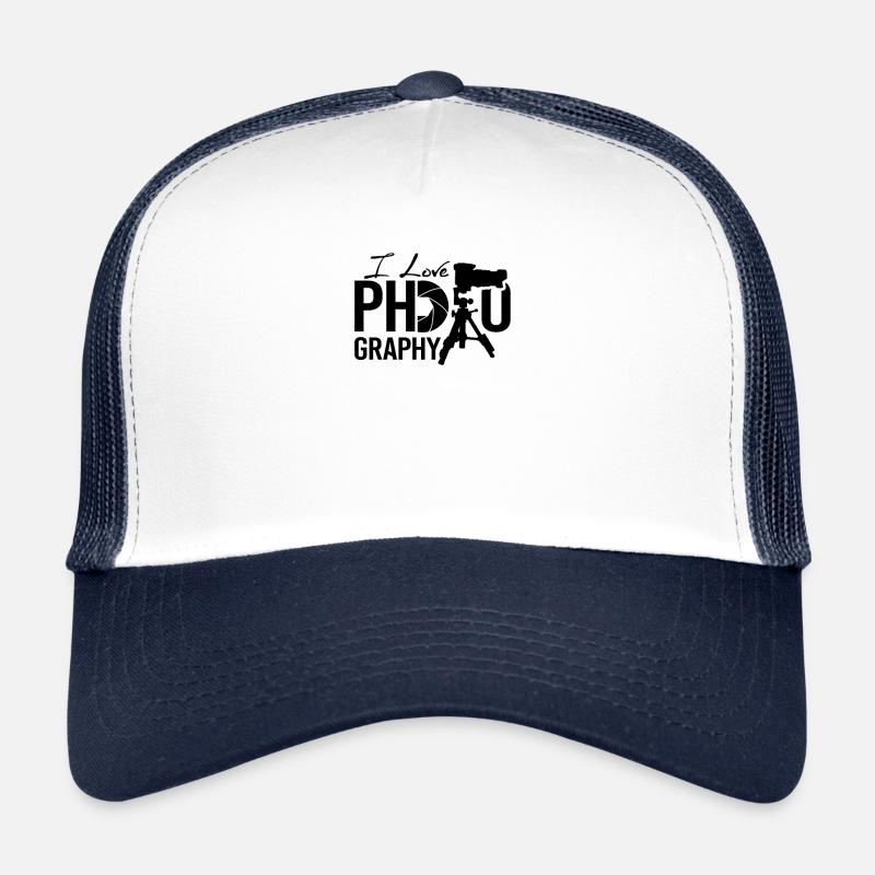 Photographe - Casquette trucker - blanc/marine