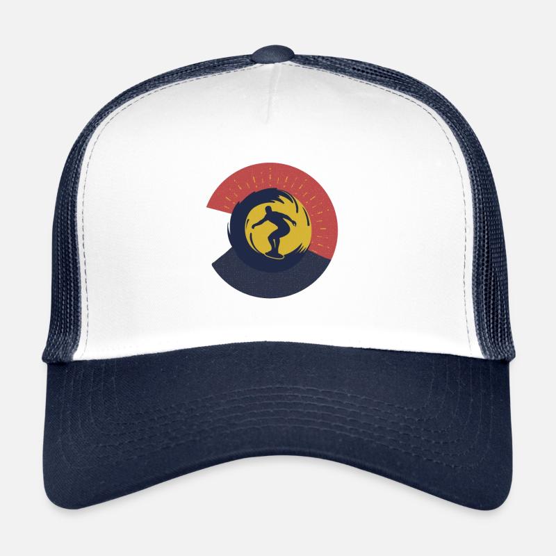 Surfing Surfer Surf Circle - Trucker Cap - white/navy