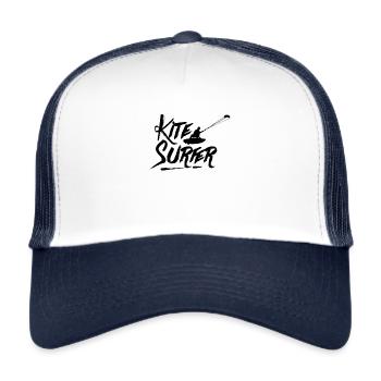 Kitesurfen Kitesurfen Kitesurfen Kitesurfen - Trucker Cap - Weiß/Navy - Vorne