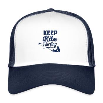 Kitesurfer Kitesurfer Kitesurfer Kitesurfer - Trucker Cap - Weiß/Navy - Vorne