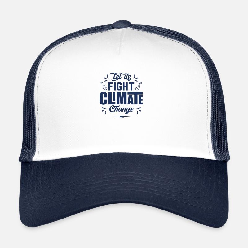 Planète - Casquette trucker  - blanc/marine