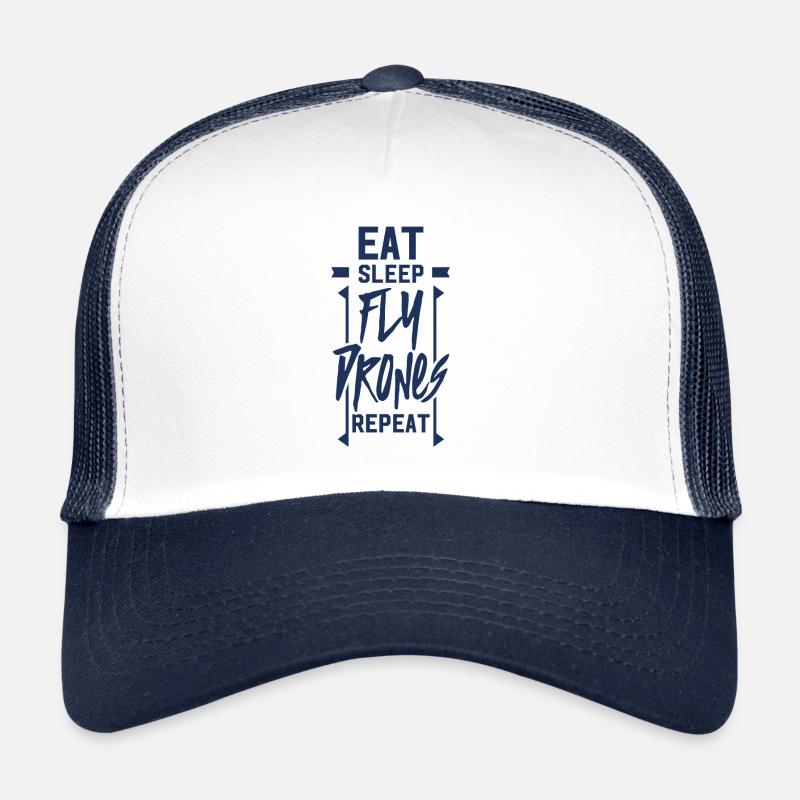 Drone Drone Drone - Casquette trucker  - blanc/marine