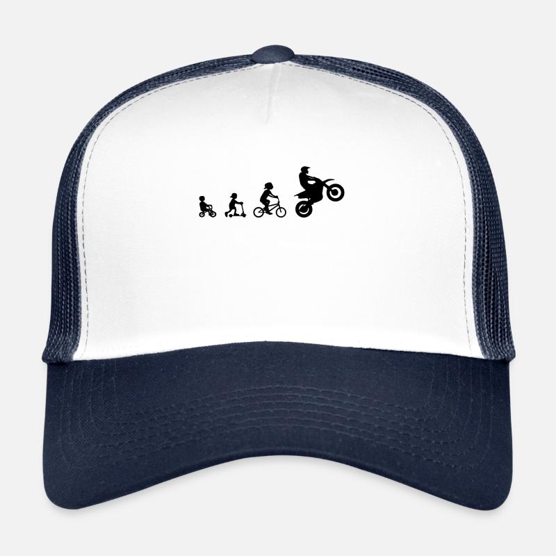 Evolution Enduro Cross Sumo Bike Moto Biker - Casquette trucker  - blanc/marine