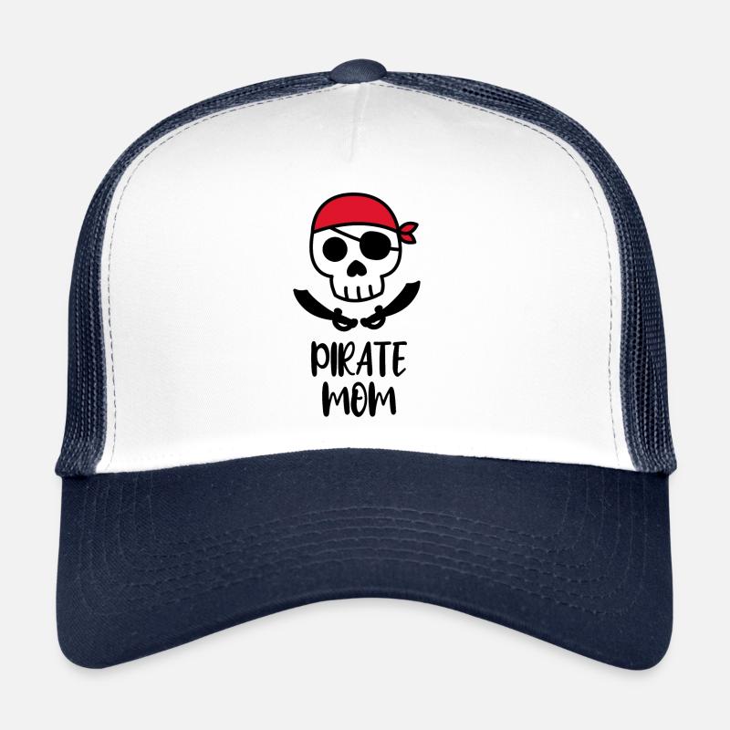 Pirate Mom - Trucker Cap - white/navy