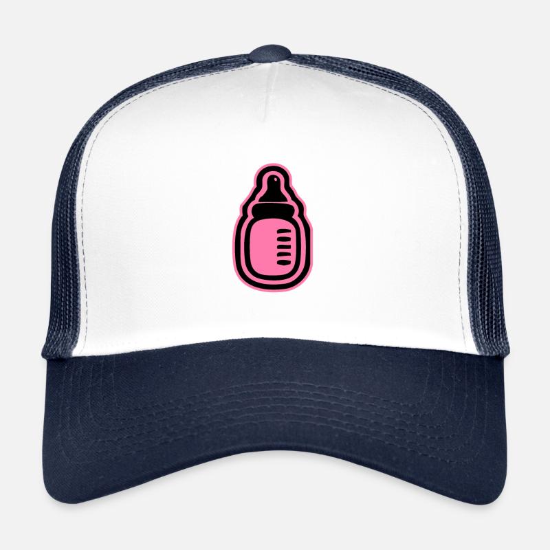 Biberon de lait rose Casquette trucker 