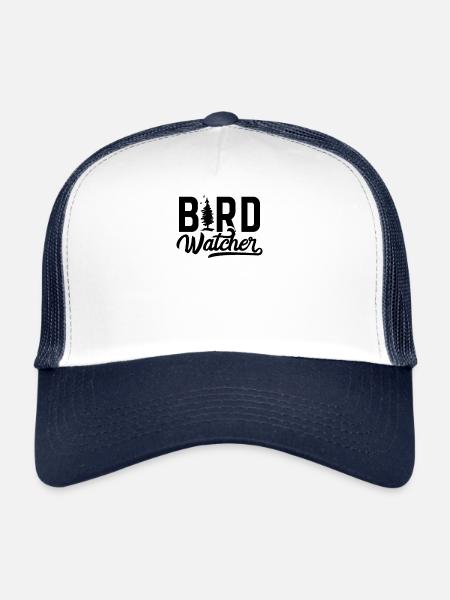 Oiseaux oiseaux observer l’ornithologue ornithologue vol - Casquette trucker  - blanc/marine - Devant