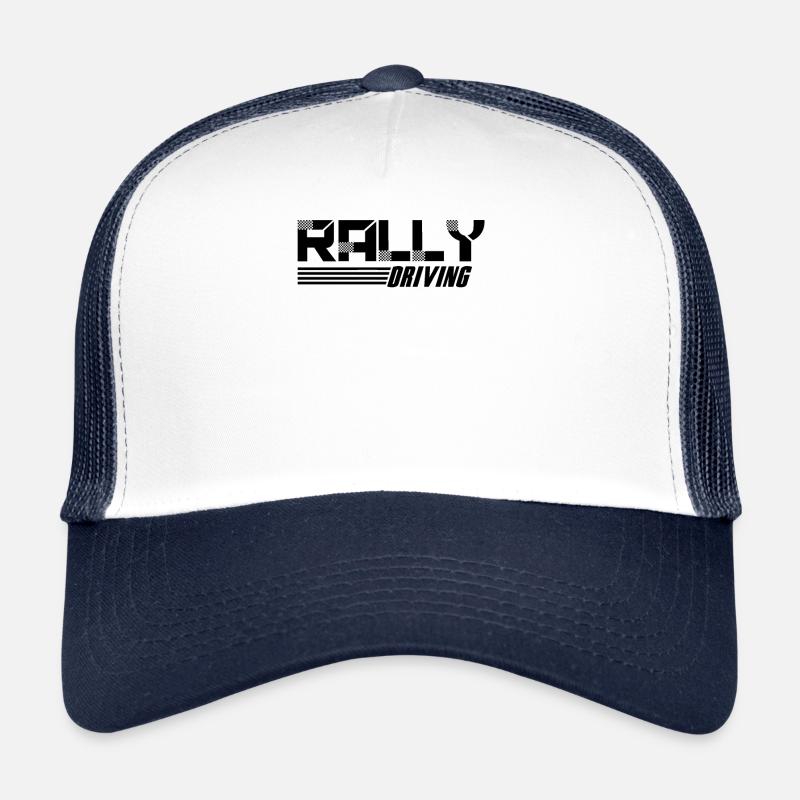 Autorennen Rallye Rallyefahrer Rennfahrer Rally - Trucker Cap - Weiß/Navy