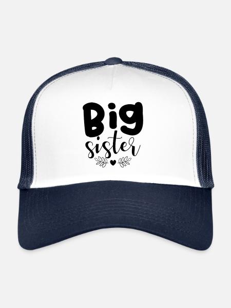 Paroles de soeur - Casquette trucker  - blanc/marine - Devant