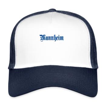 Mannheim Monnem Waldhof Ultras Hooligan MA - Trucker Cap - Weiß/Navy - Vorne