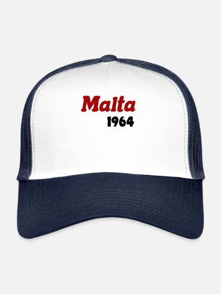 Malta 1964 - Trucker Cap - white/navy - Front