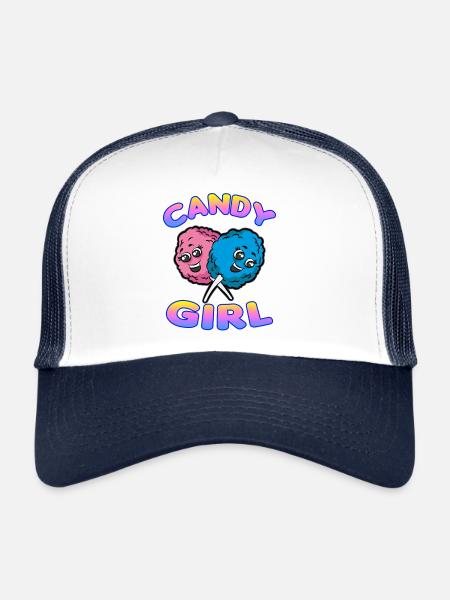 CANDY GIRL cotton candy - Trucker Cap - white/navy