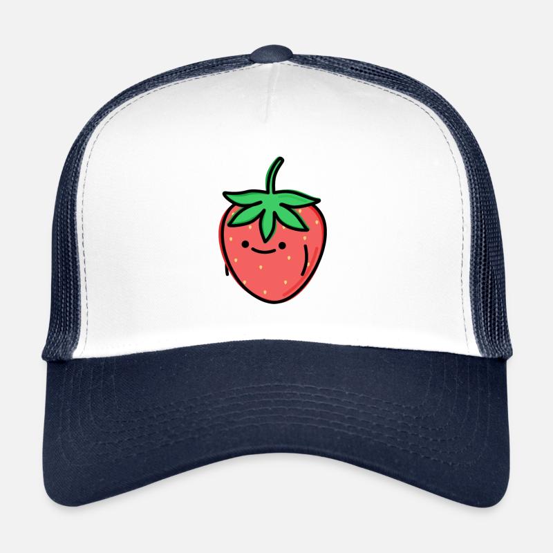 Süße Erdbeere - Trucker Cap - Weiß/Navy