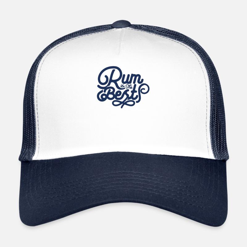 Drink Rum Lover Rum Drinker Alcohol Bar Suff Trucker Cap