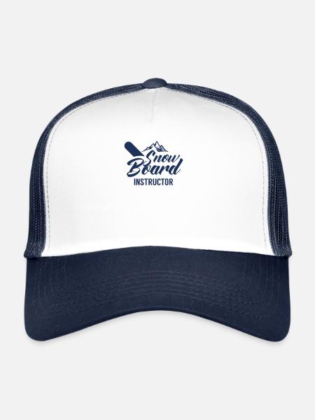 Snowboard Snowboard Instructor Board Teacher Instructor - Trucker Cap - white/navy - Front