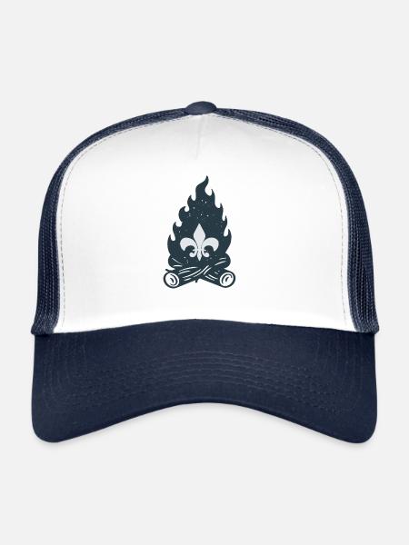 Campfire Scout starry sky - Trucker Cap - white/navy