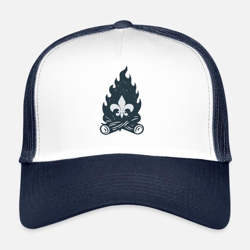 Campfire Scout starry sky - Trucker Cap - white/navy