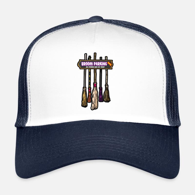 BROOM PARKING - Trucker Cap - Weiß/Navy