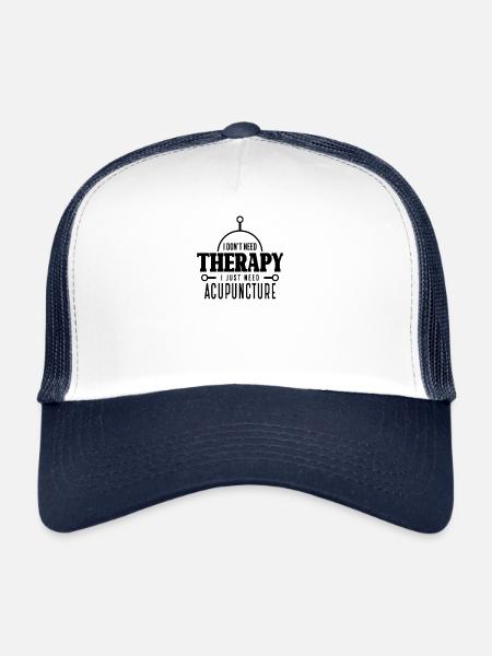 Acupuncture Acupuncture Needlepoint Practice Needle - Casquette trucker  - blanc/marine - Devant