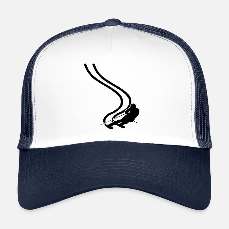 Ski Ski Vacances De Slalom Noir Casquette trucker 