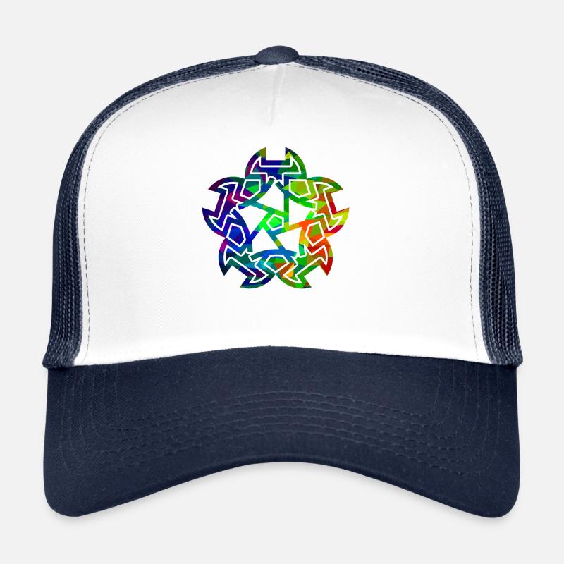 Keltisches Ornament - Trucker Cap - Weiß/Navy