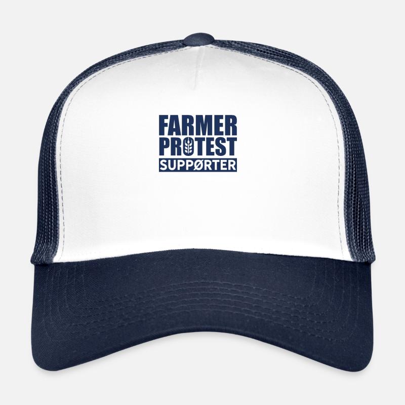 Bauernprotest - Trucker Cap - Weiß/Navy