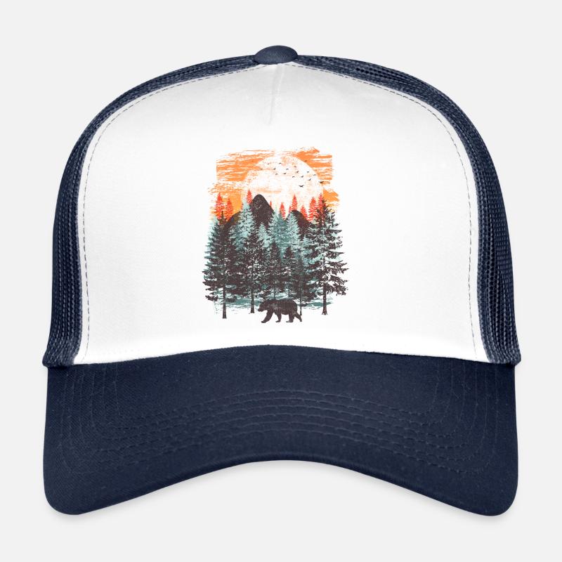Paysage forestier (ours) Casquette trucker 