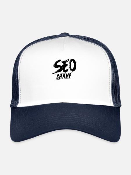 SEO champion - Trucker Cap - white/navy - Front