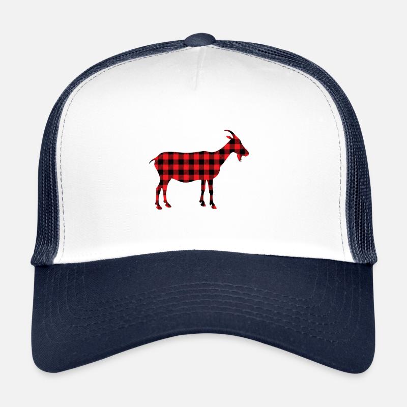Goat billy goat pattern plaid Trucker Cap
